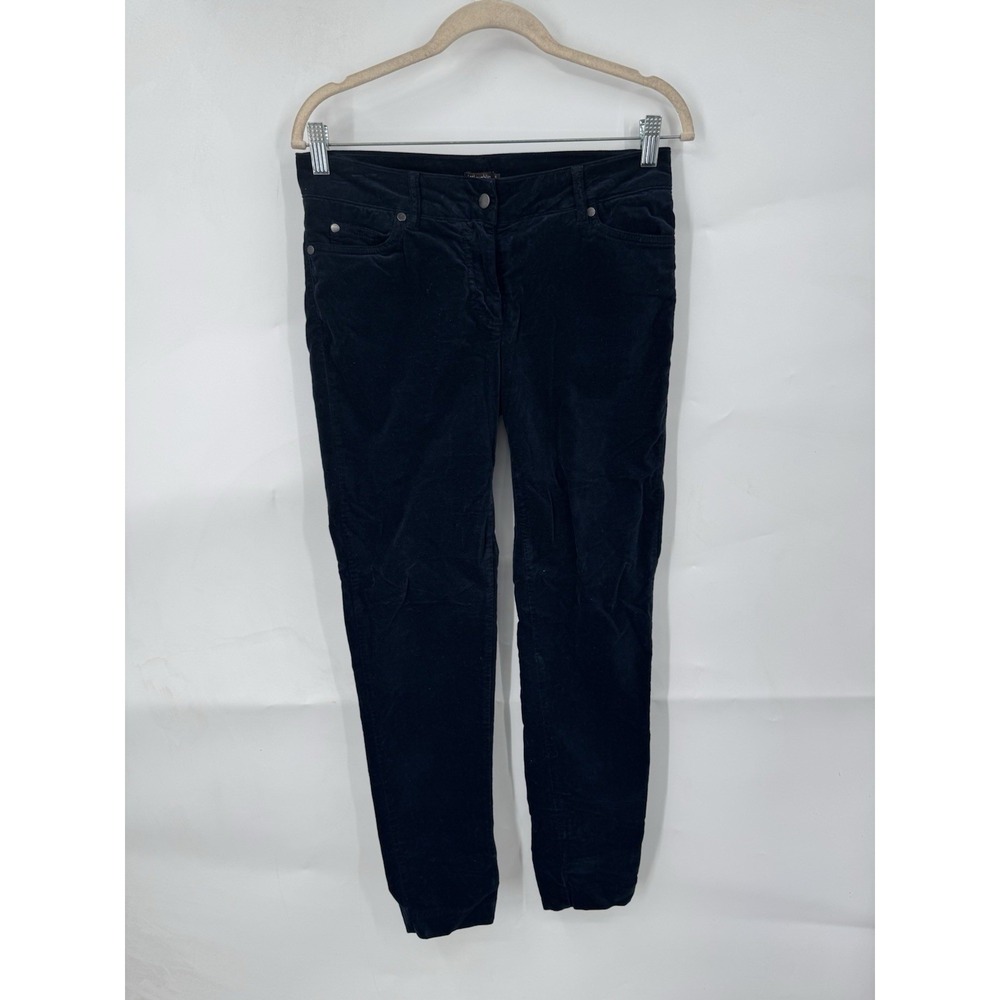 J. Mclaughlin Velvet Skinny‎ Jean Women 6 Navy Blue Stretch Holiday Quiet Luxury